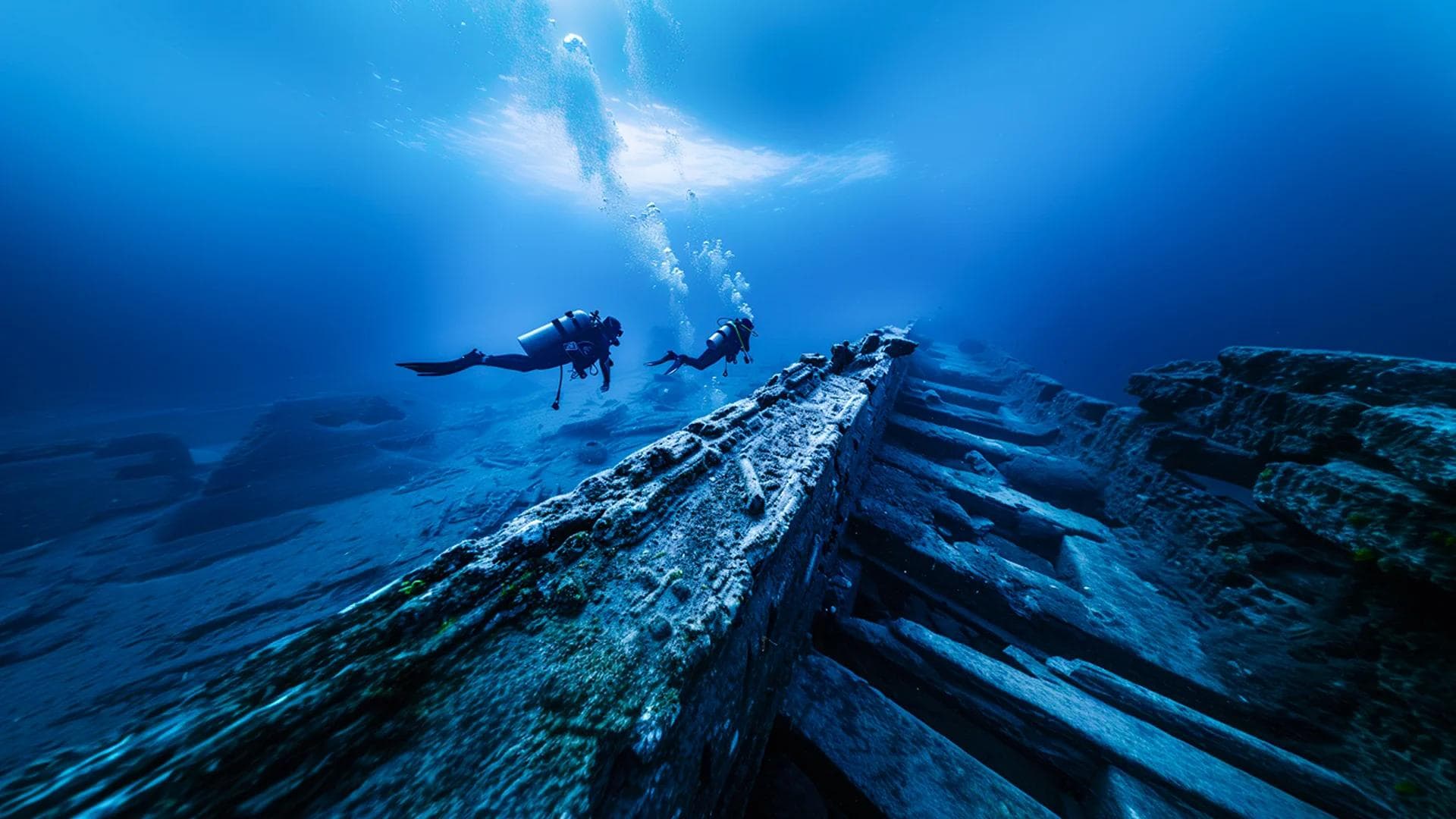 Diver under the sea